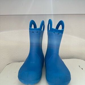 CROCS Kids Bright Blue Rain Boots